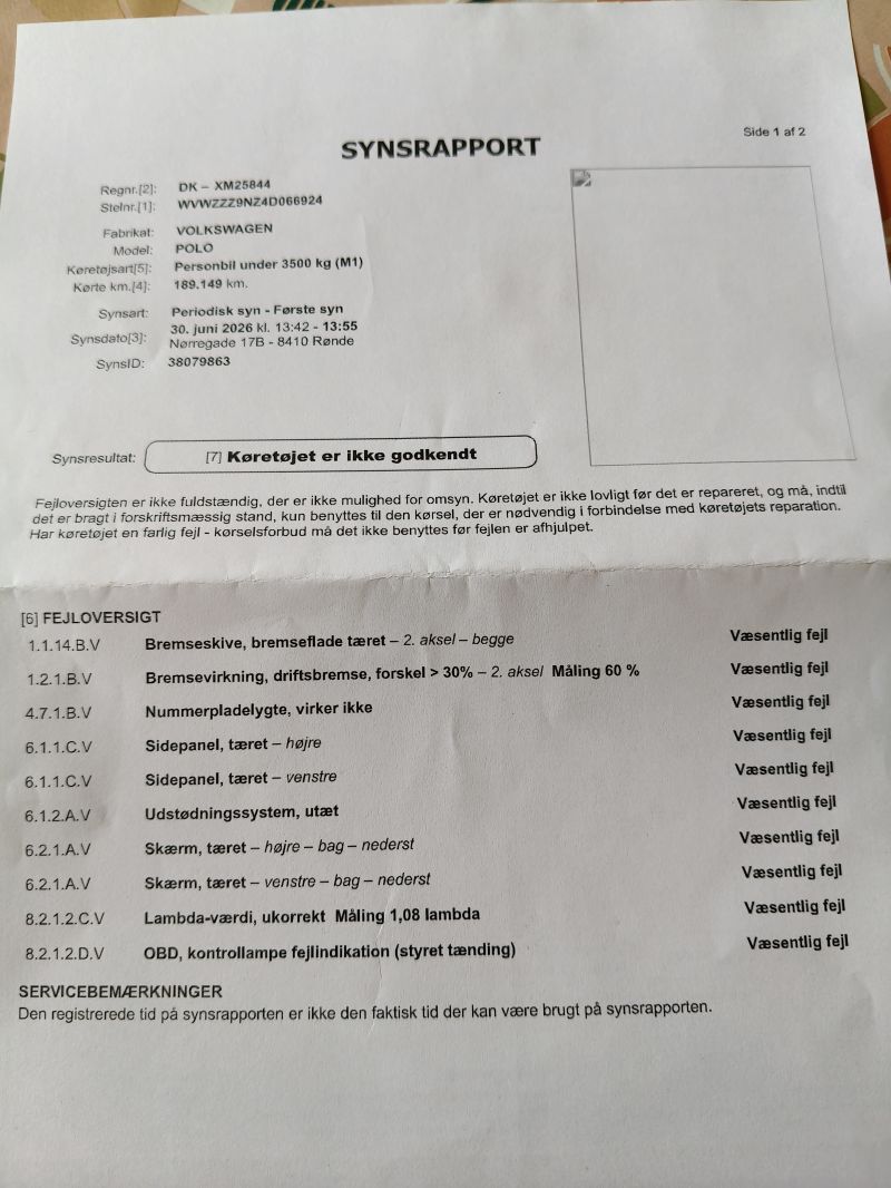 VOLKSWAGEN, POLO, 1,4 Skrotbil skrotpræmie