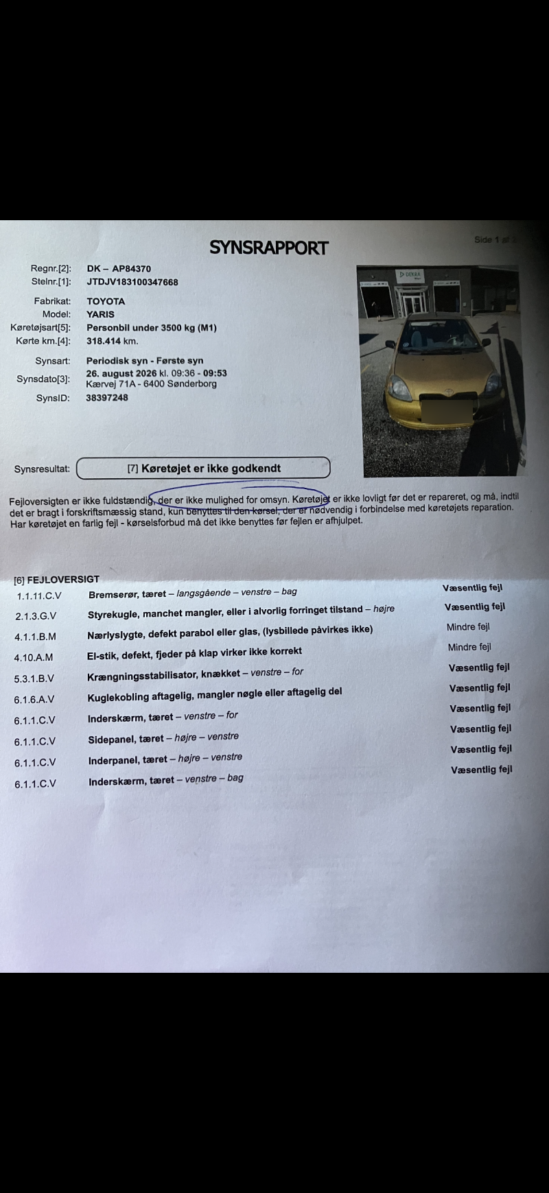 TOYOTA, YARIS, 1,0 Skrotbil skrotpræmie