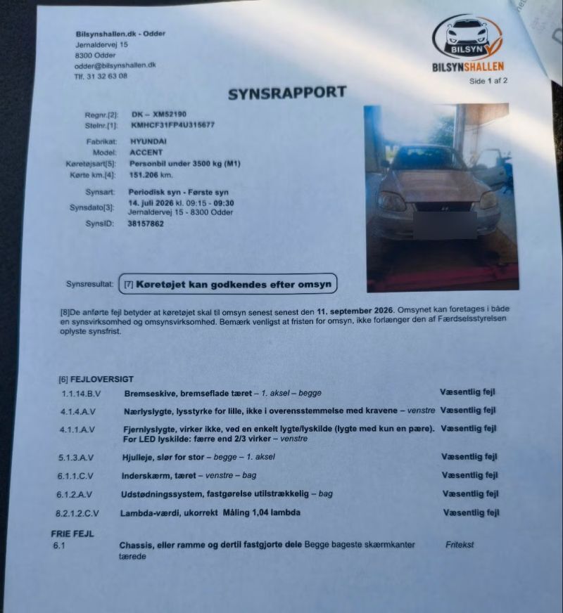 HYUNDAI, ACCENT, 1,3 Skrotbil skrotpræmie
