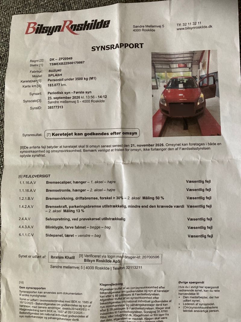 SUZUKI, SPLASH, 1,0 Skrotbil skrotpræmie