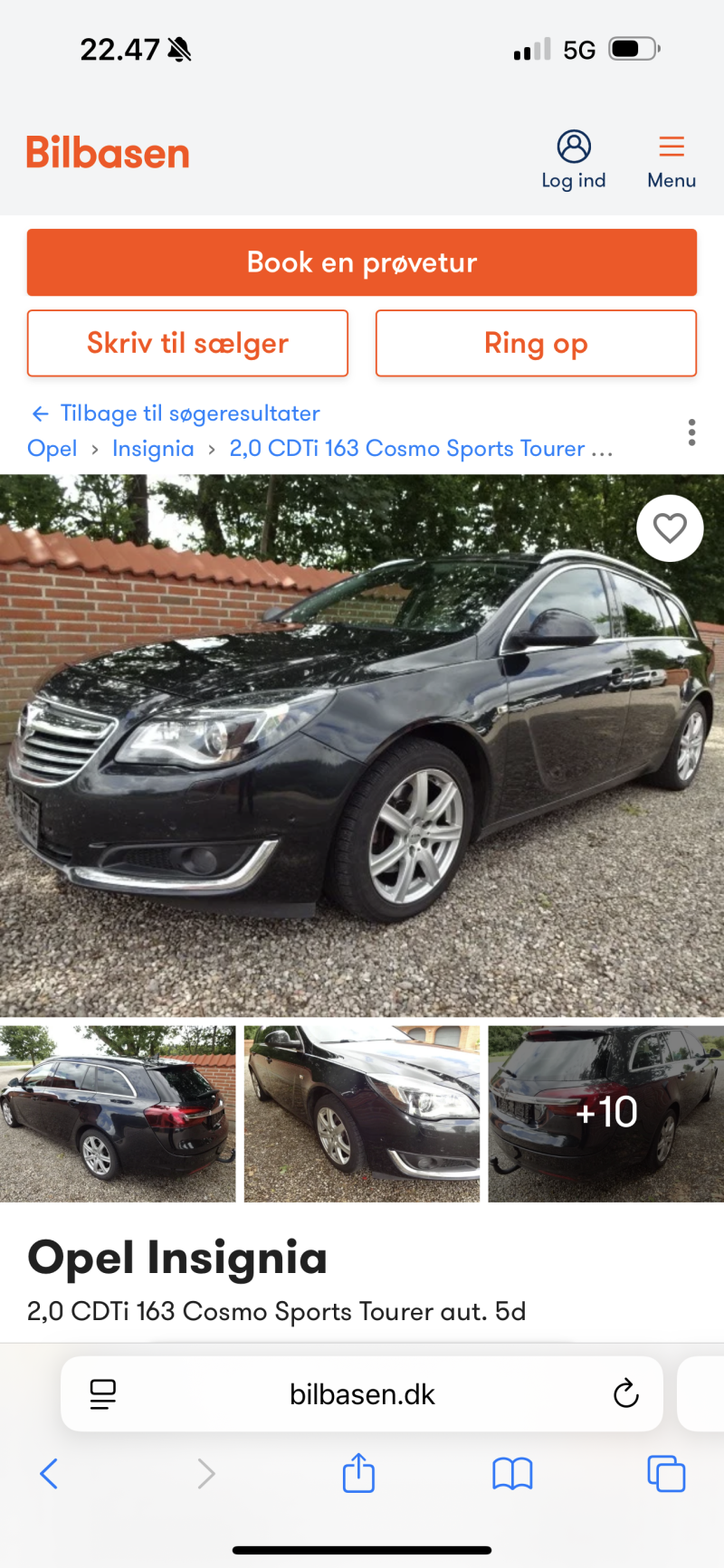 OPEL, INSIGNIA SPORTS TOUR, 2,0 CDTI AUT. Skrotbil skrotpræmie
