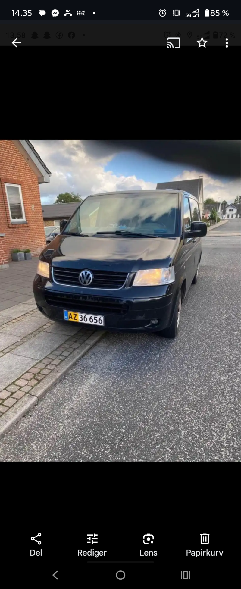 VOLKSWAGEN, TRANSPORT.KASSEVOGN, 2,5 TDI Skrotbil skrotpræmie