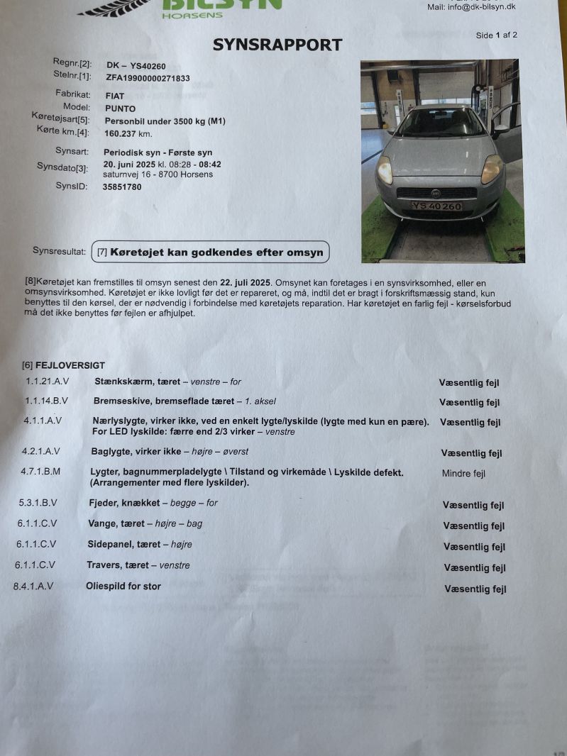FIAT, PUNTO, 1,4 Skrotbil skrotpræmie