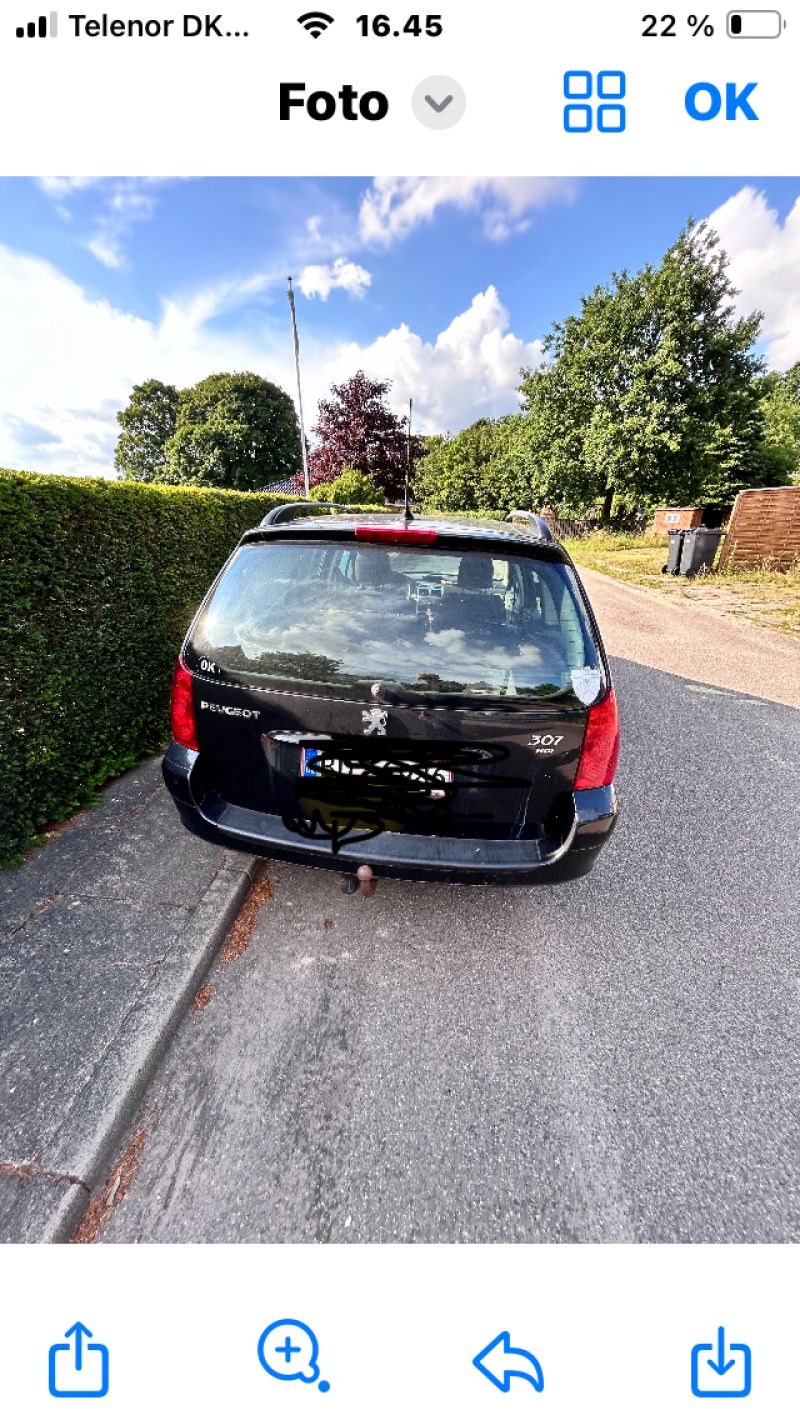 PEUGEOT, 307, 1,6 HDI ST. CAR Skrotbil skrotpræmie