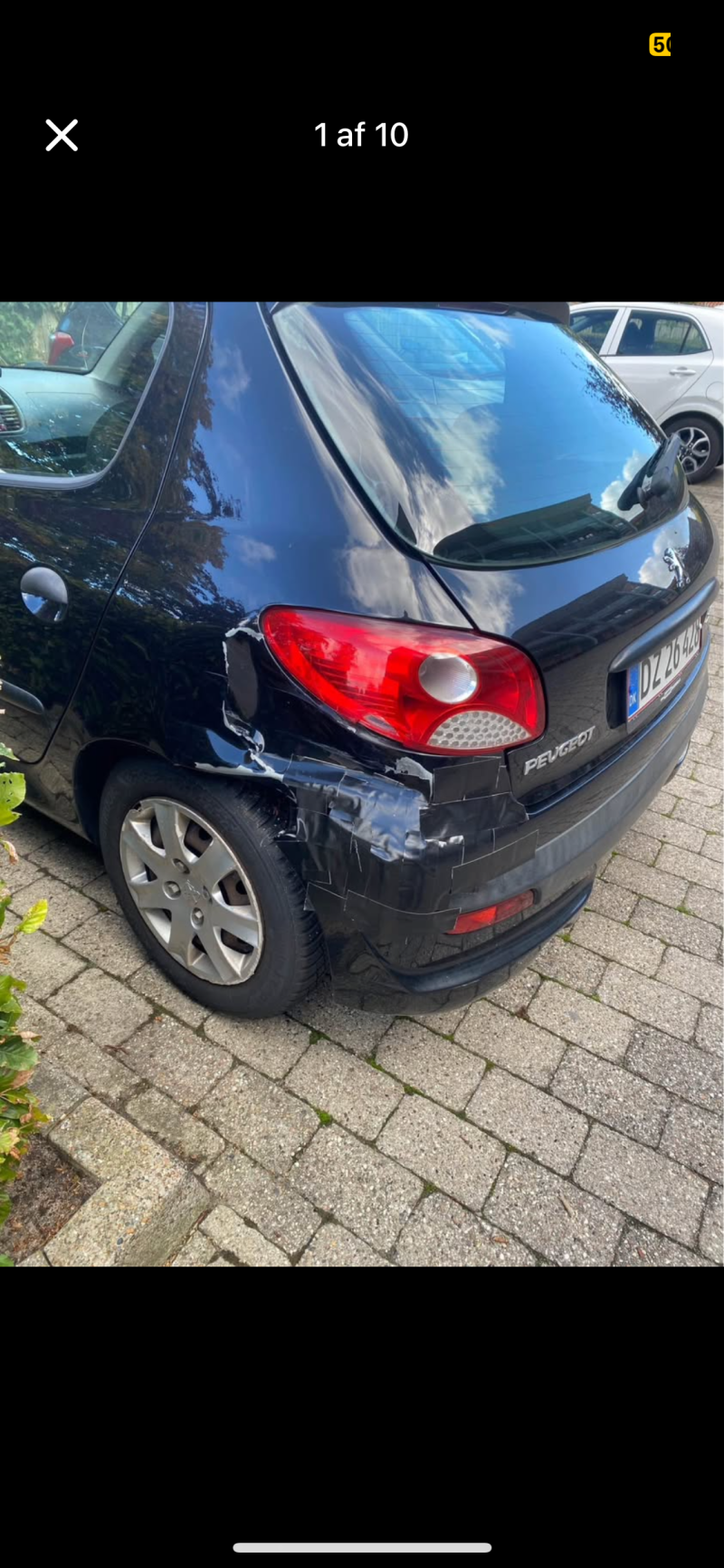 PEUGEOT, 206 +, 1,4 I 5D 75 HK Skrotbil skrotpræmie