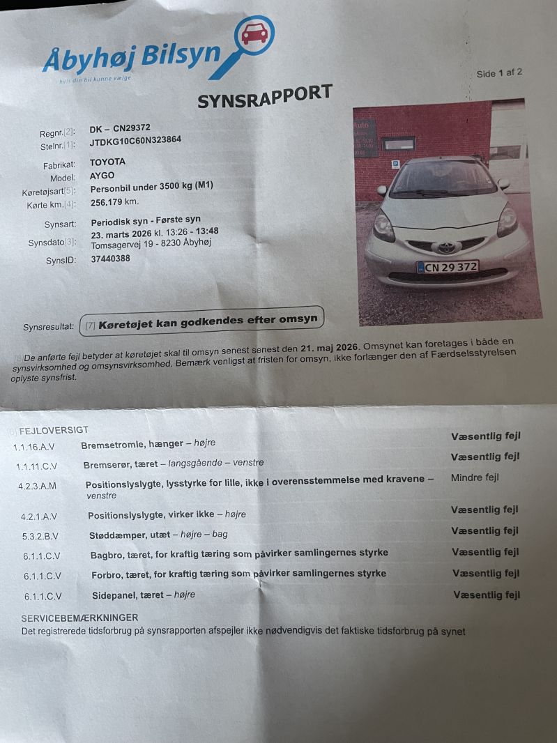 TOYOTA, AYGO, 1,0 5-DØRS HB Skrotbil skrotpræmie