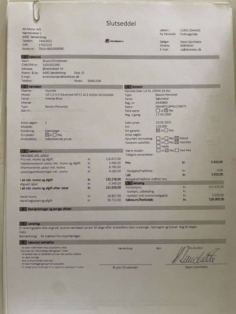 HYUNDAI, I10, 1.0 Hatchback Skrotbil skrotpræmie